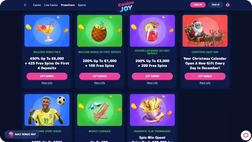 Casino Joy promo code