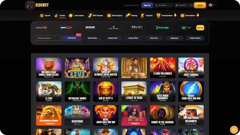 Casino Games at Donbet